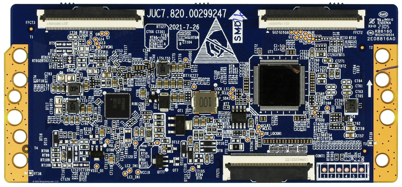 JUC7.820.00299247 VU TV Model 55QML FRU M8V Genuine T-Con Board 