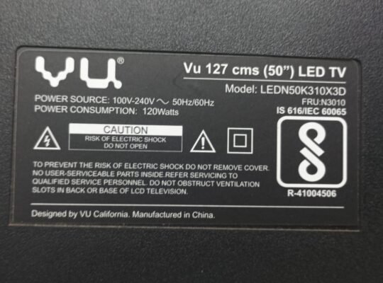 VU LEDN50K310X3D Complete LED TV Parts Kit