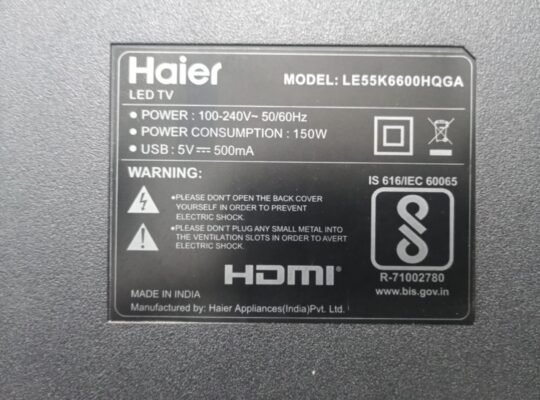 Haier LE55K6600HQGA Complete LED TV Parts Kit
