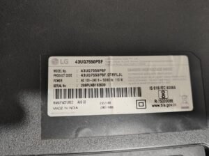 LG 43UQ7550PSF Complete LED TV Parts Kit