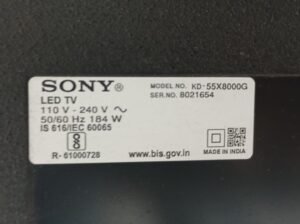Sony 55X8000G Complete LED TV Parts Kit