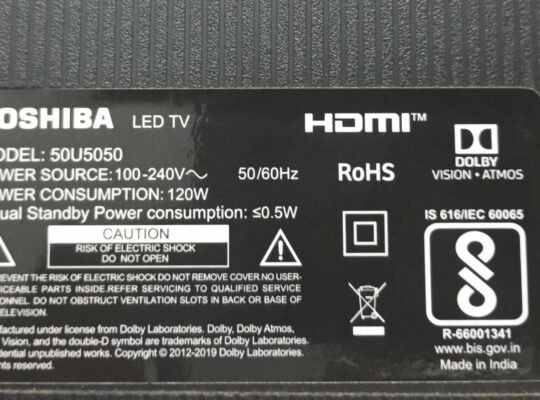 Toshiba 50U5050 Complete LED TV Parts Kit