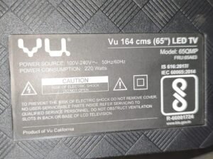 VU 65QMP FRU65A63 Complete LED TV Parts Kit