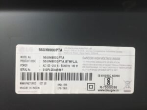55UN8000PTA LG TV Complete Parts