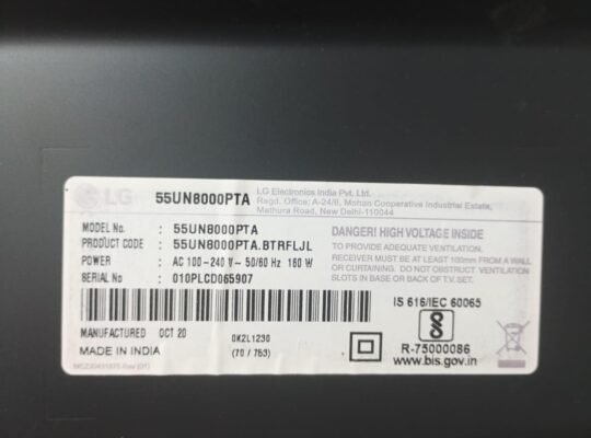 55UN8000PTA LG TV Complete Parts