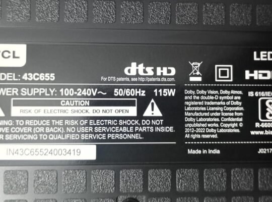 43C655 TCL TV Original Parts List