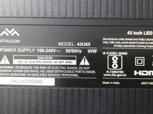 43U65 Iffalcon LED TV Parts List