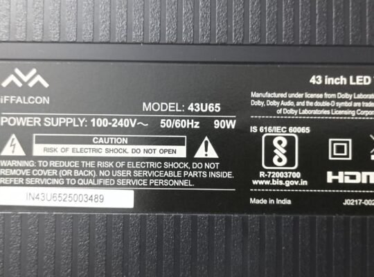 43U65 Iffalcon LED TV Parts List