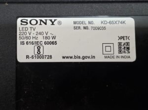 KD-65X74K Sony TV Complete Parts