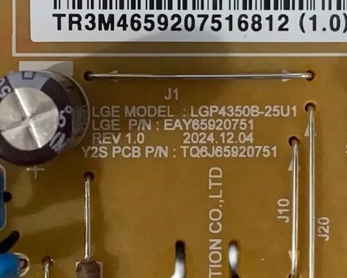 50UA83506LA LG TV Parts List