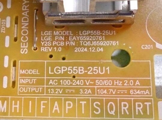 55UA83506LA LG TV Parts List