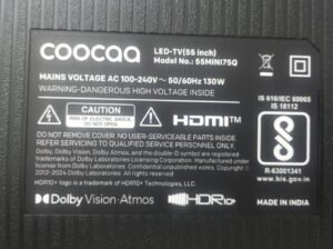55MINI75Q COOCAA TV Parts
